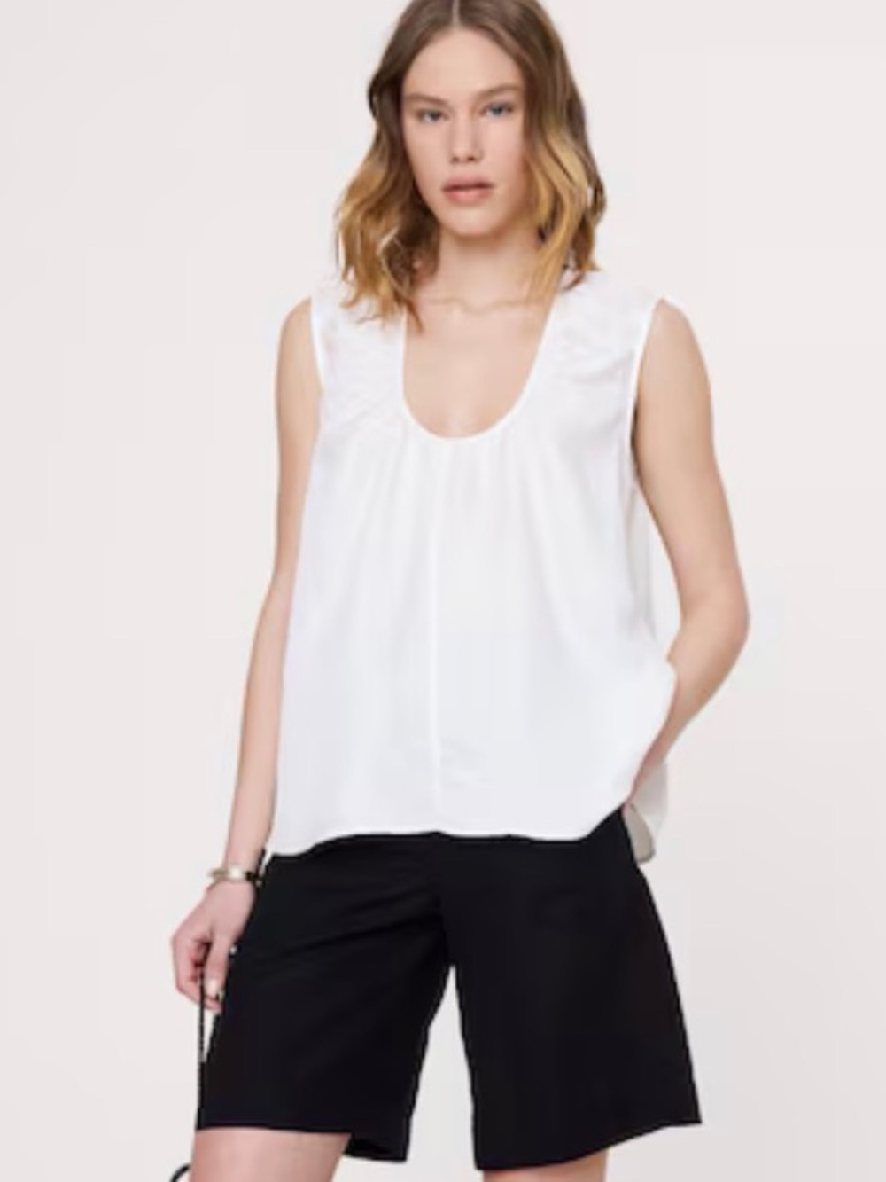 NWOT Banana Republic Viscose-Linen Scoop-Neck Tank